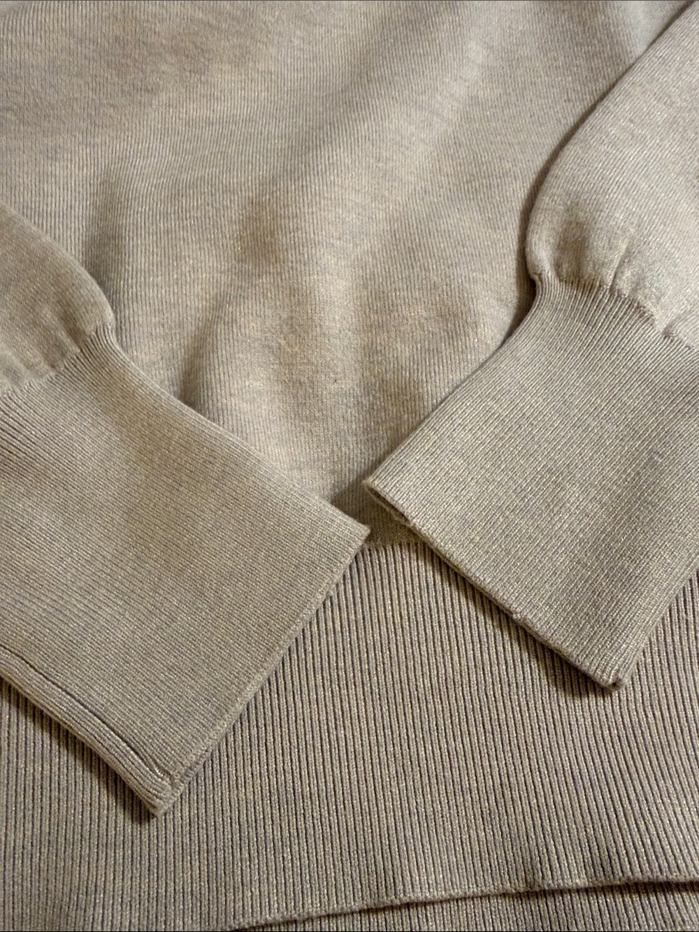 Zenana Outfitters Mock Neck Balloon Sleeve Sweater - Cream - Picture 4 of 4